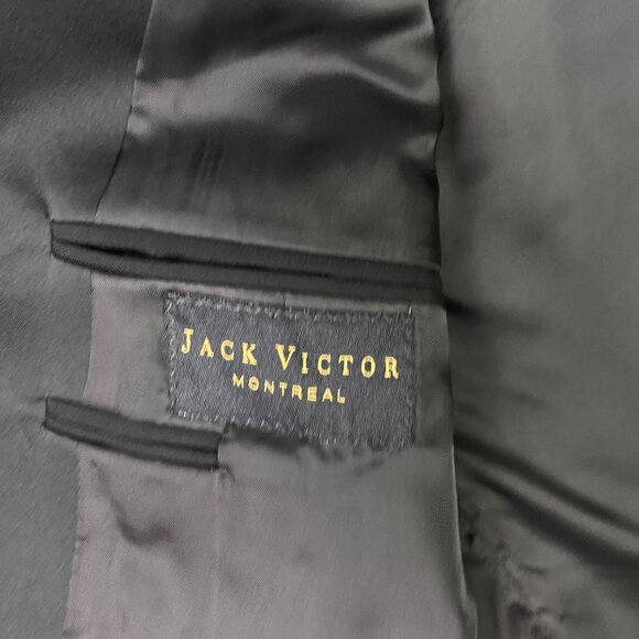 Jack Victor Tuxedo Jacket 44R Pants 38R Black Men's Formal Wear Duke Super 100s - Picture 4 of 16